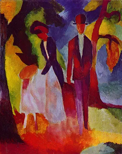 People at the Blue Lake August Macke